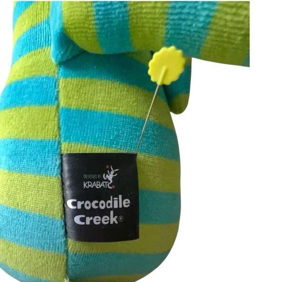NWT CROCODILE CREEK MAX & LULU BLUE & GREEN STRIPE RABBIT | 11 INCHES SITTING - Picture 6 of 6